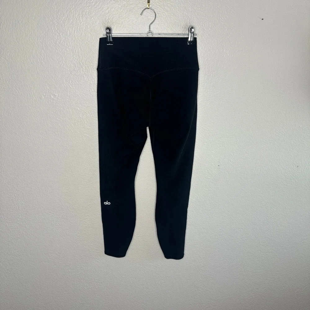 Alo Yoga 7/8 High-Waist Airbrush Leggings Black Size XS Gym Workout